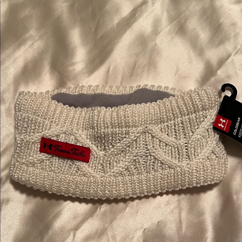 Under Armour Women's Texas Tech Cable Textured Cream Active Headband